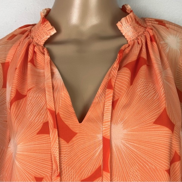 NEW RAMY BROOK FLORAL PRINT BALLOON-SLEEVE BLOUSE - Picture 4 of 11